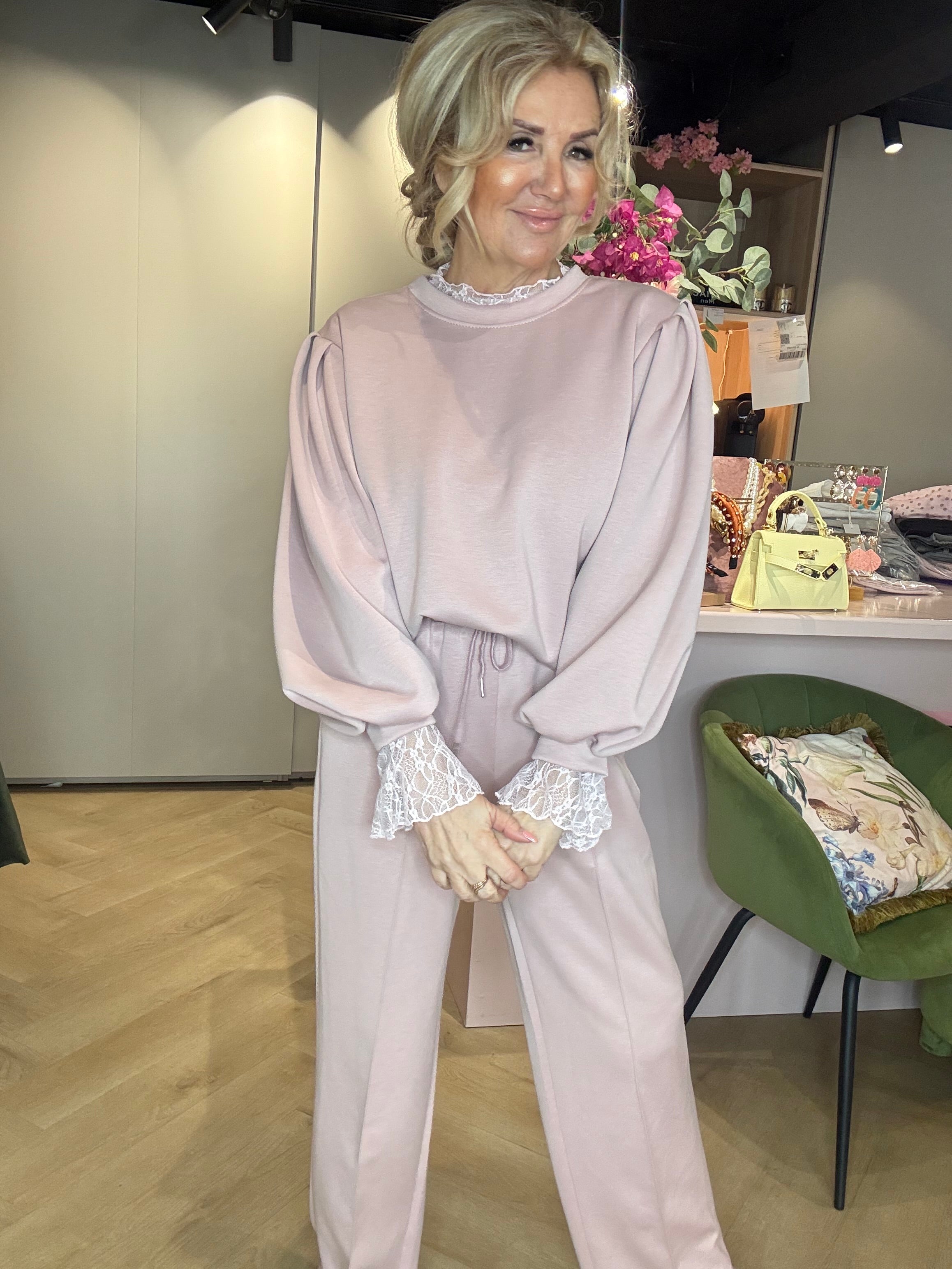 Comfy Pak Ballon mouw Poederrose